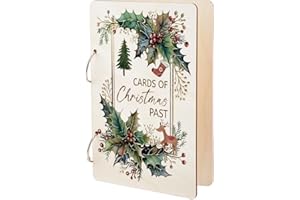 SUPERDANT Christmas Card Holder Greeting Gift Card Organizer Christmas Cards Book Keeper Storage Keepsake Binder Post Cards Photo Album Holder Holiday Birthday Planner Journal Keepsake Gifts