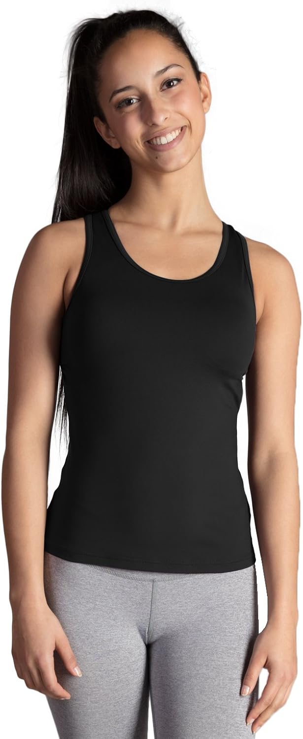 wide strap shelf bra tank