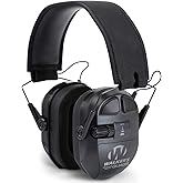 WALKER'S Ultimate Power Muff Quads - Hearing Protection Noise Reduction 26dB NRR Hunting Gun Range Shooting Electronic Earmuf