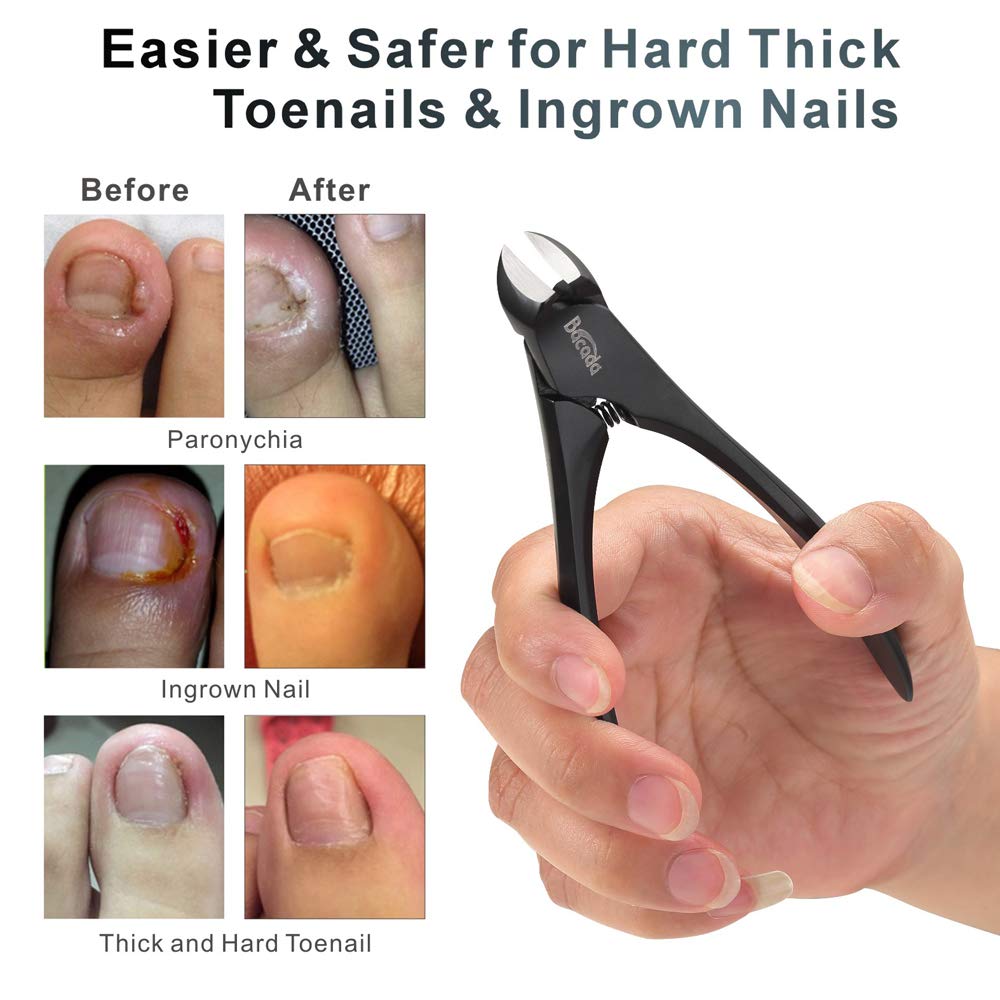 Bacada Heavy Duty Toenail Clippers for Ingrown and Thick Nails