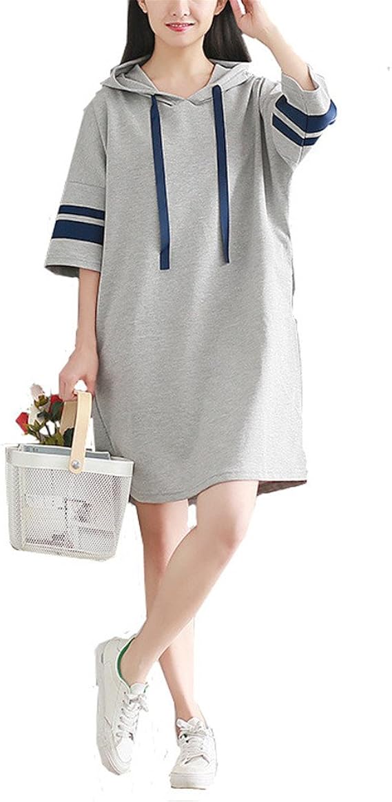 Amazon Co Jp Waroom Jp パーカー レディース トレーナー 半袖 Tシャツ プルオーバー スウェット 夏 無地 フード付き 通勤 通学 スポーツ 可愛い ゆったり ファッション 服 ファッション小物