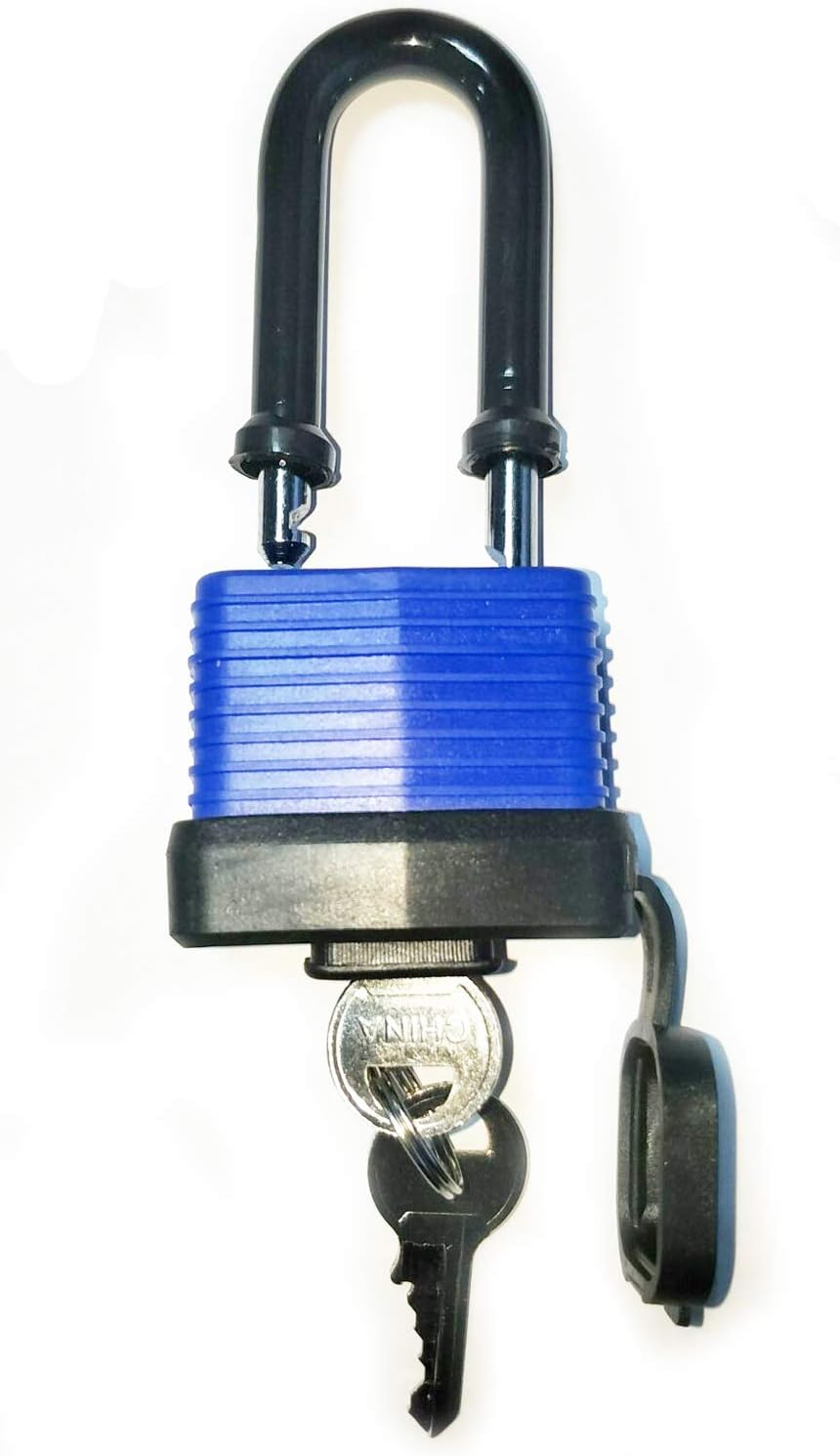 SEPOX Long Shackle Waterproof Padlock Keyed Alike Blue Heavy Duty Padlocks Ideal for Home, Garden Shed, Outdoor, Garage, Gate Security Locks Pack of 2 - Image 4