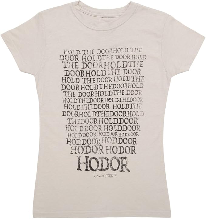 Amazon Com Game Of Thrones Hold The Hodor Junior T Shirt Grey