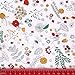 Hanjunzhao Quilting Fabric, Vintage Floral Gray Navy Blue Fat Quarters Fabric Bundles 18 x 22 inch