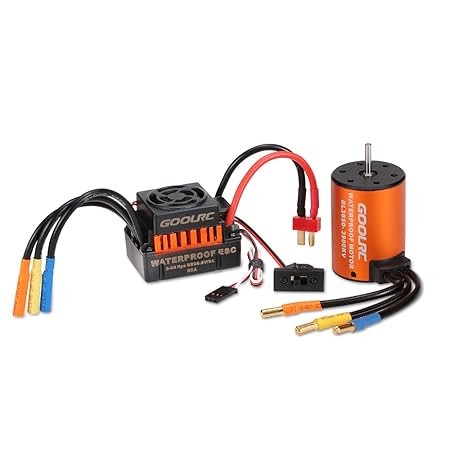 GoolRC Upgrade Wasserdicht 3650 3900KV Brushless Motor mit 60A ESC Combo Set für 1/10 RC Auto Truck