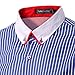 TUNEVUSE Men's Casual Slim Fit Shirts Stripes Long Sleeves Shirt