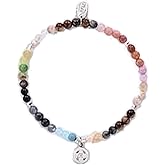 Roman 7-inch Sterling Silver Happiness Bracelet Stretch Carded