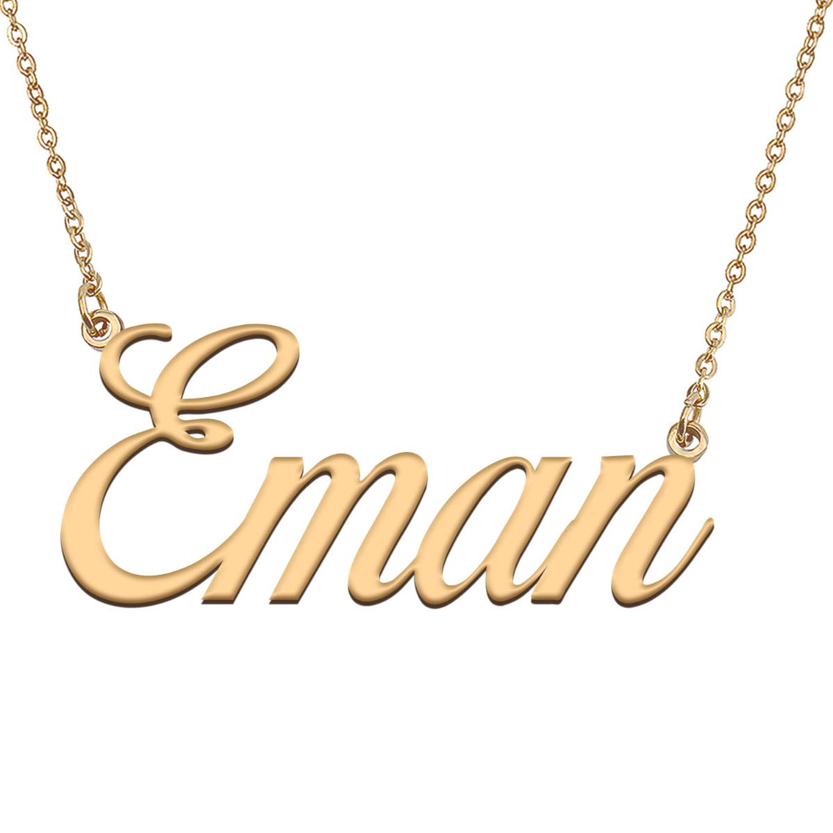 HUAN XUN Customized Custom Simple Any Name Necklace