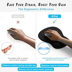 ErgoComfort Gel Wrist Rest Mouse Pad-Ergonomic