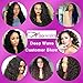 Miss CARA Brazilian Hair Deep Wave 3 Bundles with Closure Human Hair Bundles (18 20 22+16, Free Part) Brazilian 3 Bundles 100% Unprocessed Virgin Deep Curly Bundles Human Hair Extension Natural Color
