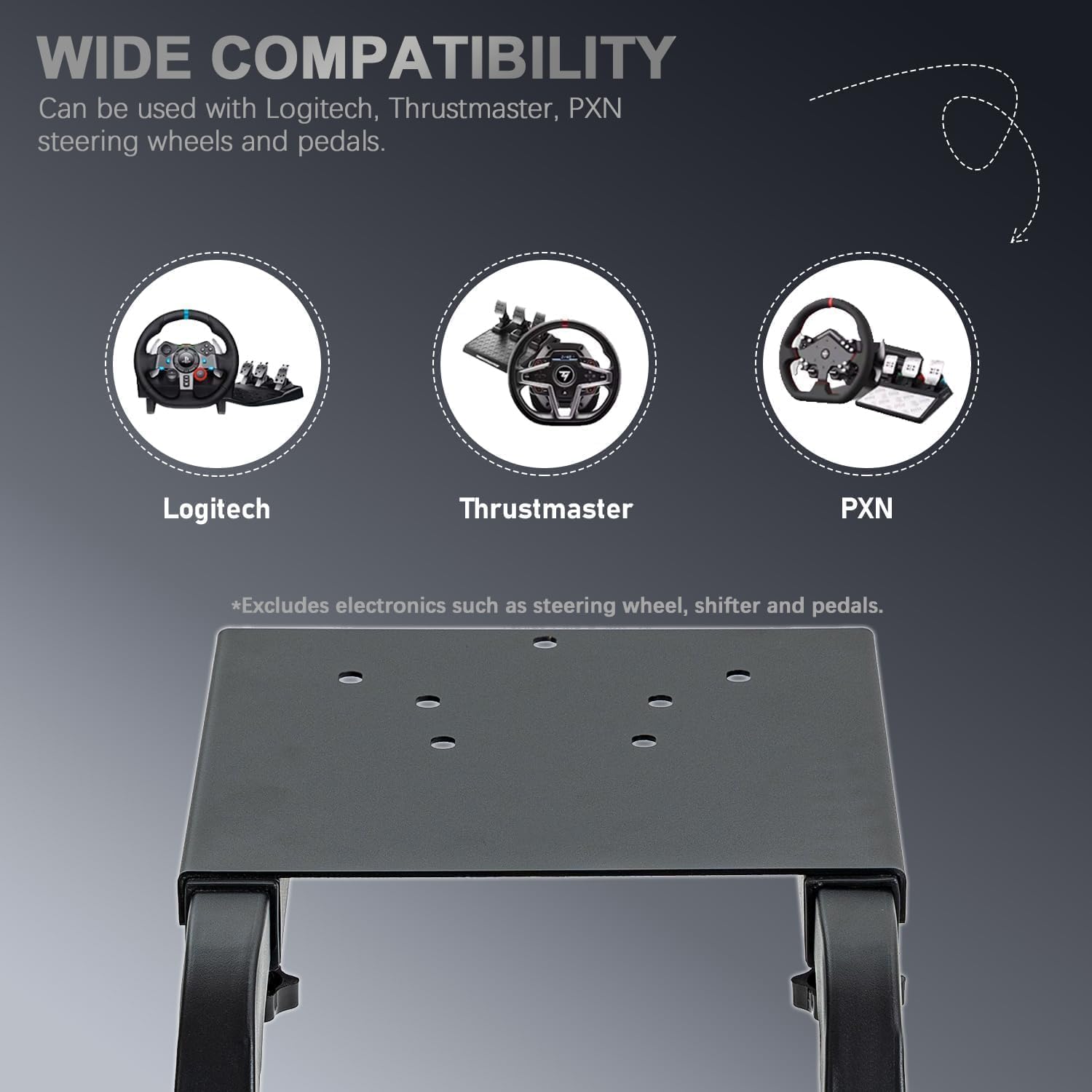 Supllueer Racing Simulator Cockpit with Gaming Seat Fit for Logitech/Thrustmaster/Fanatec G29 G920 G923 T248 T300RS TX F458 T128,Adjustable Race Game Sim Stand No Steering Wheel Pedal Shifter