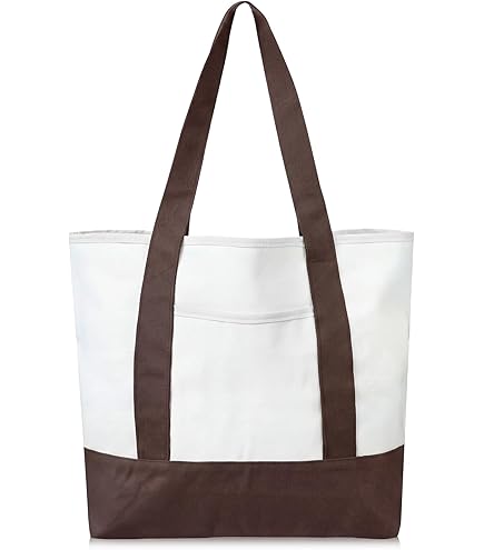 Amazon.com: TOPDesign 1-Pack Canvas Tote Bag with an External