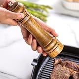 BINHAI Wooden Pepper Mill Grinder Kit 8 Inches Ceramic Core Adjustable view 5
