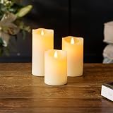 CHRISTOW Flameless LED Candles Set of 3 Real Wax Flickering Flame view 2