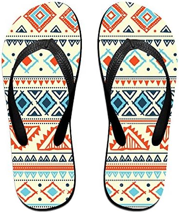 Abstract Tribal Pattern Unisex Sports Thong Flip-flops Home Babouche Bathing Classical Great For Women &amp; Men Sea Sports
