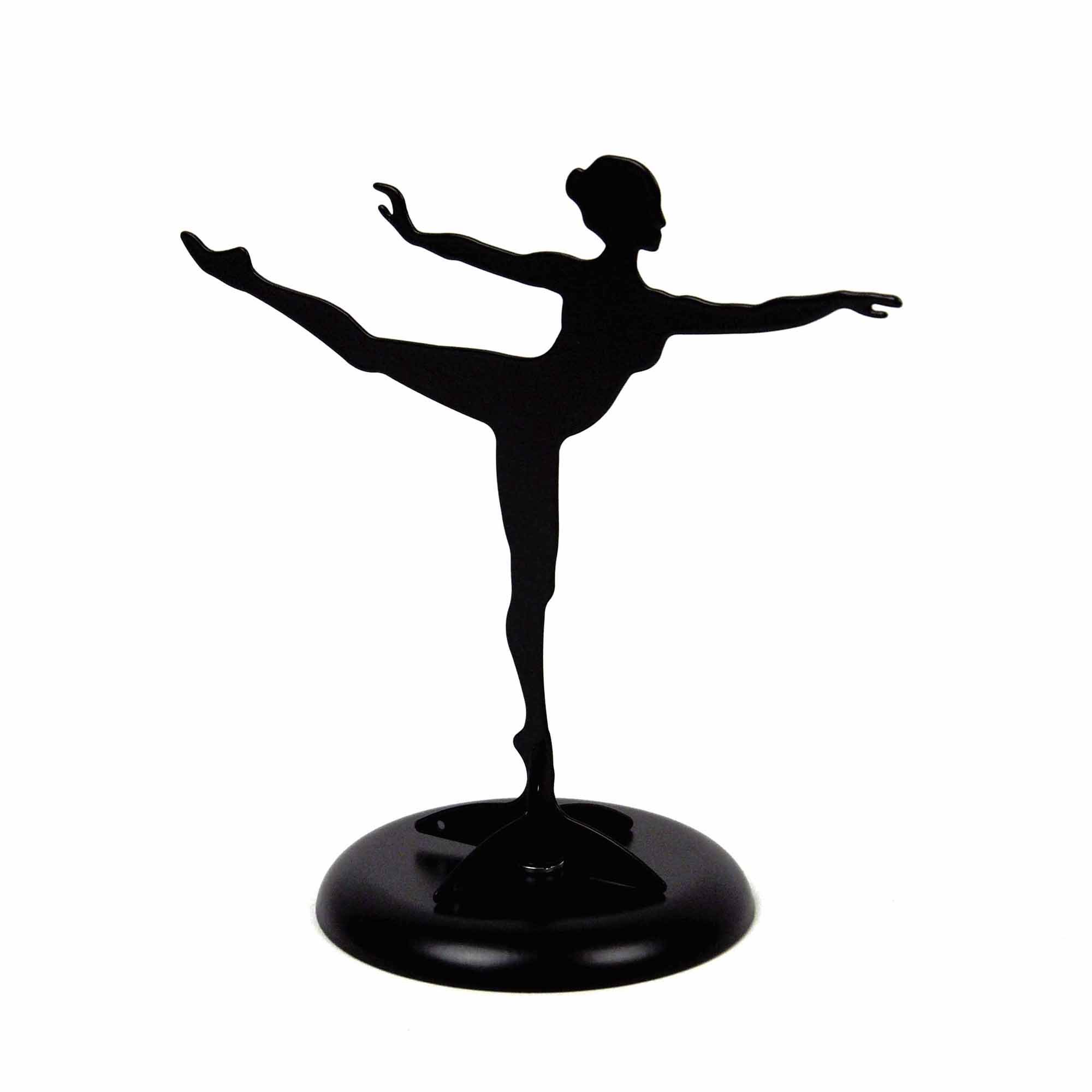KIKKERLAND Ballerina Jewellery Stand, Black, 18 x 17,8 x 10,2 cm