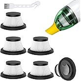 6 Pack HEPA Vacuum Filter Replacement Compatible with Compact Cordless Vacuum Cleaner as Seen on TV, Washable and Reusable Vac Replacement Parts