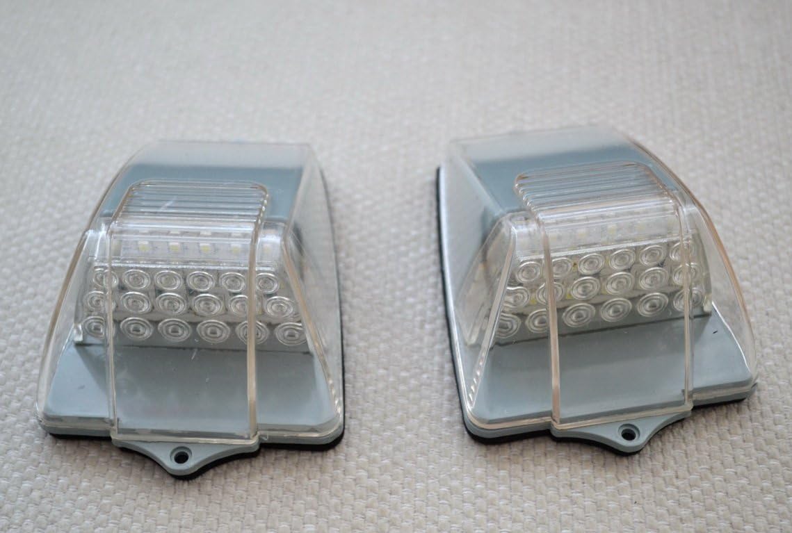 2 x LED 12 V 24 V Side Marker Roof Light White Transparent Surface