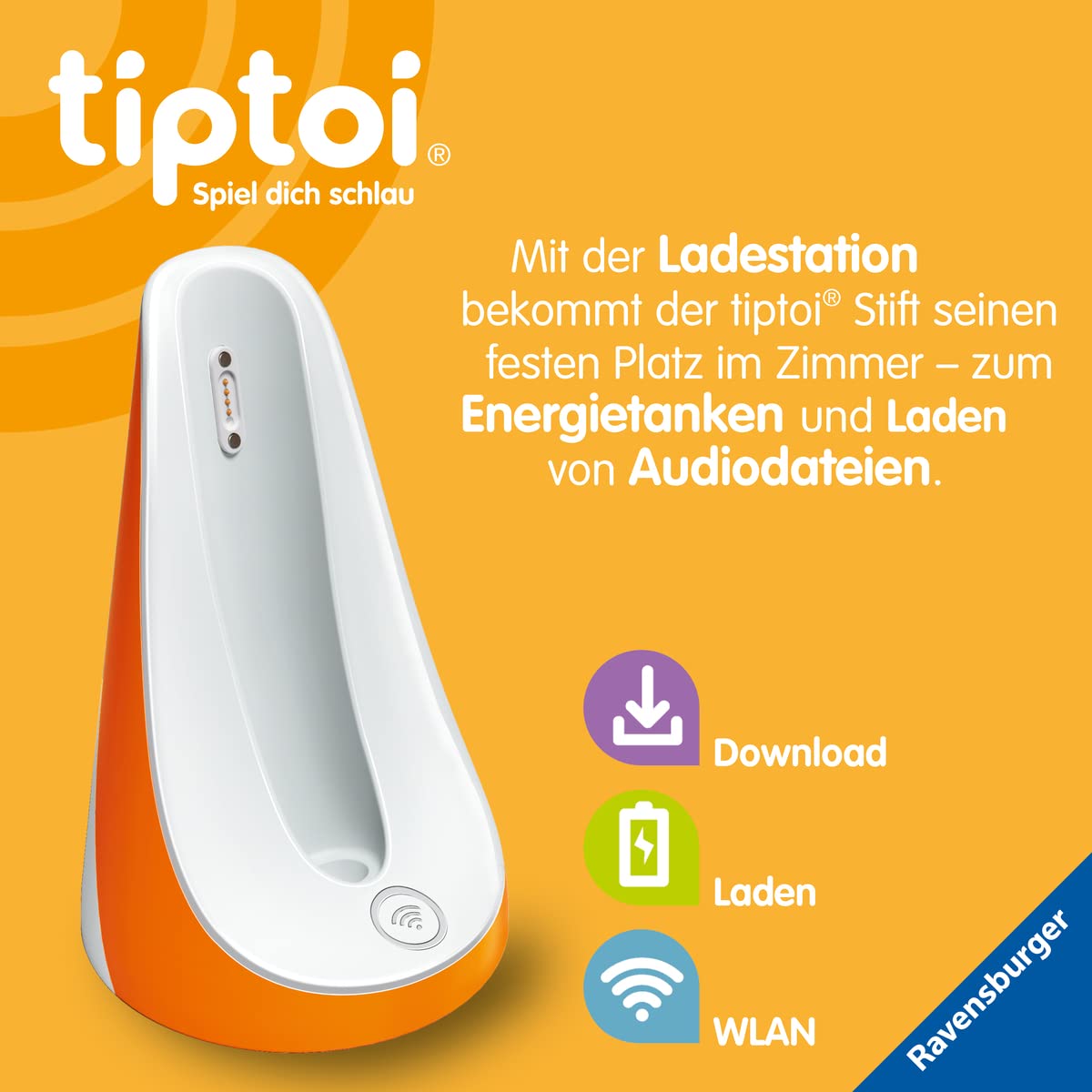 Ravensburger tiptoi Ladestation 00111 - lädt Akku und Audiodateien, Ladestation für den tiptoi Stift der 4. Generation 3