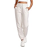 CRZ YOGA Cotton Fleece Lined Sweatpants Women High Waisted Warm Casual Lounge Jogger Pants with Pockets