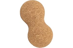 SEWCHICS Cork Massage Ball for Back and Neck Relief Solid 6Cm Peanut Yoga Massage Ball for Muscle Relaxation