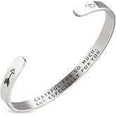 A N KINGPiiN Inspirational Bracelets for Women Inspirational Gift for Women, Men Motivational Birthday Cuff Bangle Friendship Personalized Mantra Jewelry Come Gift Box