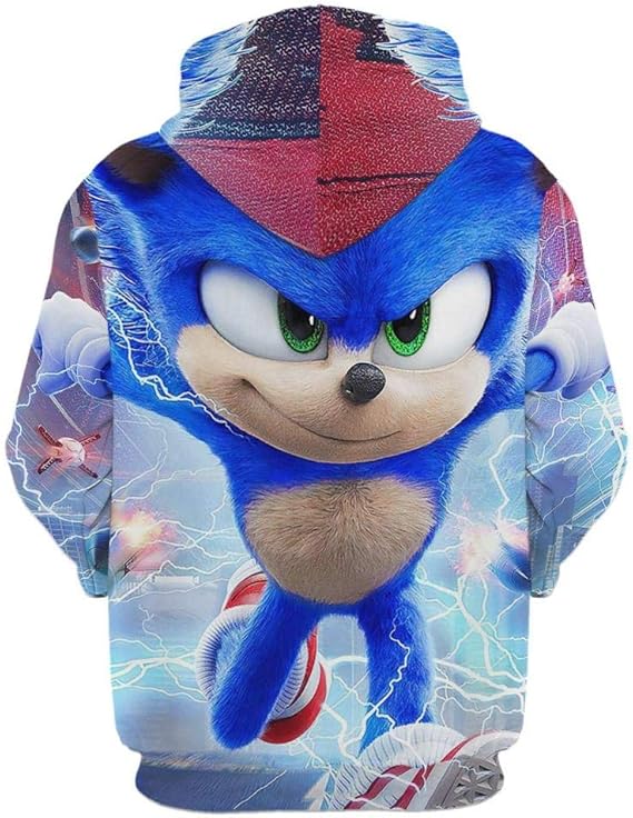 3D Sonic Hedgehog Kids Hooded Clothes Sonic Sweatshirt Girly Street
