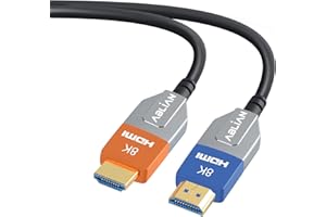 8K 4K Long HDMI Cable 50ft,Fiber Optic HDMI 2.1 Cable 48Gbps Ultra High Speed Support 8K 60hz 4K 120hz HDR eARC CL3 in Wall R