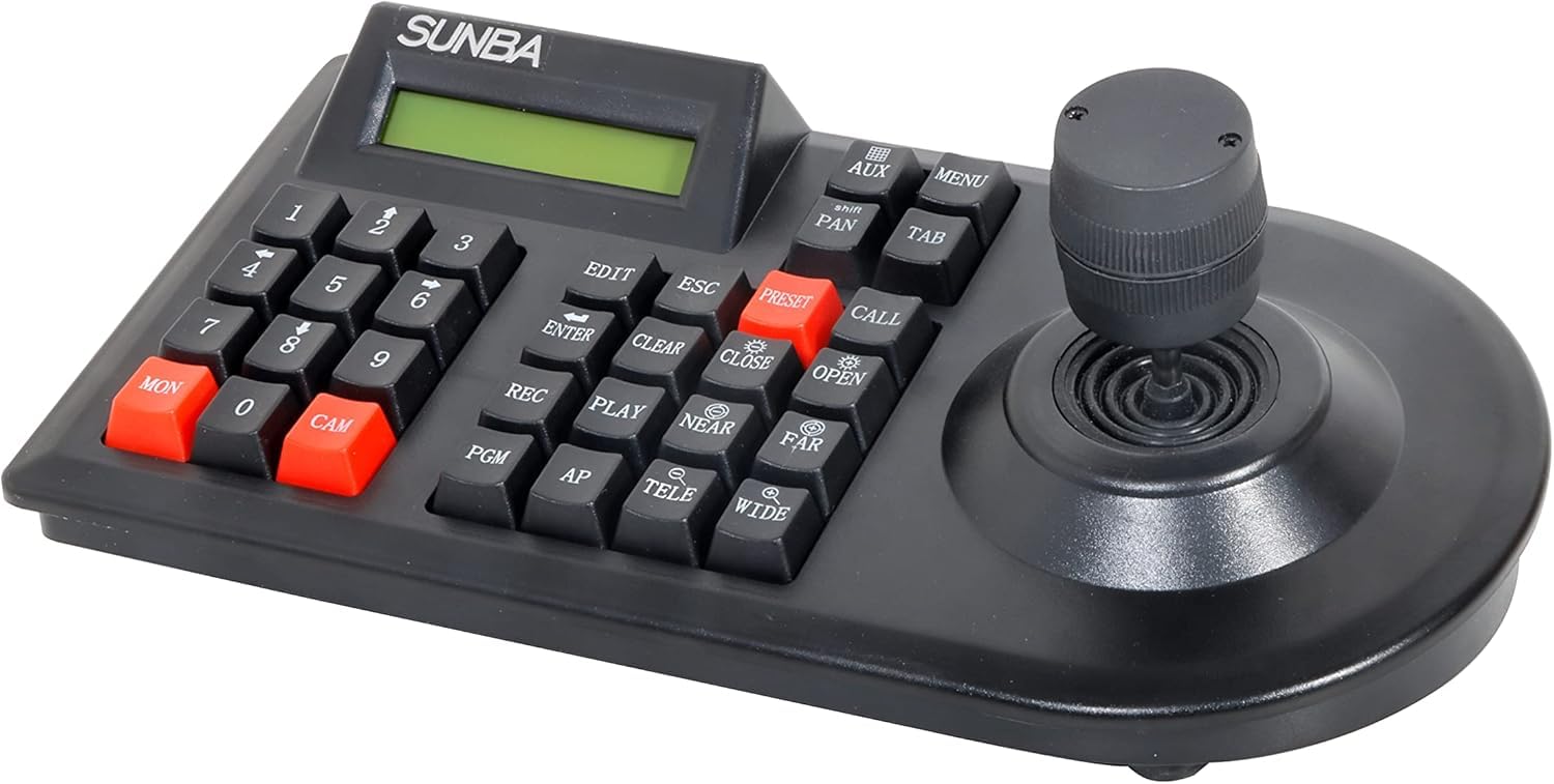 SUNBA 3D Keyboard Joystick for Analog CCTV PTZ Dome Cameras, Compatible with Mainstream DVR