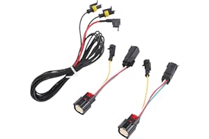 moseiny LED Headlight Adapter Harness for 2018-2022 Wrangler JL, White ABS, Automotive Wiring, Fashion Style, Headlight Conve