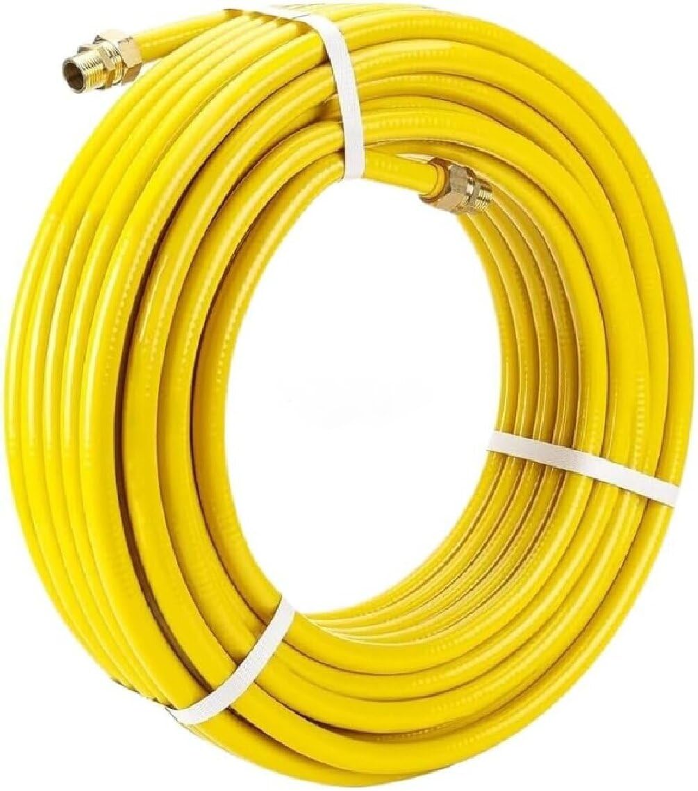 Photo 1 of 100FT Standard 3/4'' Fexible Propane Gas Line Hose, Corrugated Stainless Steel Tubing Pipe, 3/4in Natural Gas Line Propane Pipe Conversion Kit Grill Hose with 2 Male Adapter Fittings