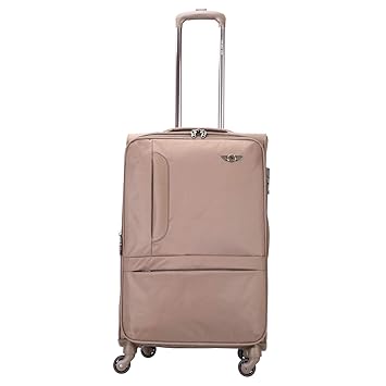 Texas USA - Exclusive Range of Imported Soft Luggage Trolley Bag - 20 -Khaki -Small Size - Cabin Baggage