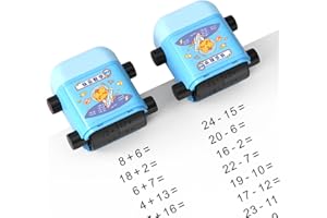 Smart Math Roller Stamps for Kids,SIDUYG 2 in 1 Math Stamp,Addition and subtraction practice Stamps within 100,Dual Head Teaching Stamps Math Learning Toy for Preschool Kindergarten Classroom Supplies