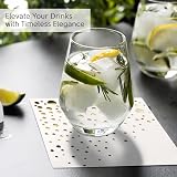 The Essential Concierge Cocktail Napkins 100 Pack 5x5 3-Ply Silver Gold view 2