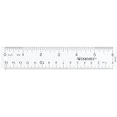Westcott 10561 Acrylic Clear Ruler, 6 in