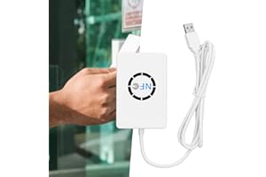 NFC Card Reader, USB Smart IC Writer Copier Duplicator, 13.56MHz 424kbps, Compatible with ISO 14443 Types A and B, Integrated