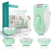 VOGOE Epilator for Women-Cordless Epilators Hair Removal for Women, 4-in-1 Electric Razor Hair Remover, 2 Speeds & 21 Tweezers for Face Legs Arms Armpit Bikini, Green HR310