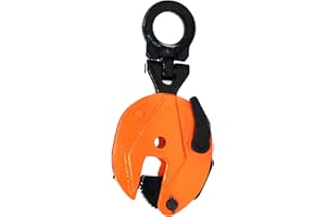 SALUINOKI Vertical Steel Plate Lifting Clamp 2200lbs 1 ton for Flat Steel Lifting compatible with Lever Chain Hoist