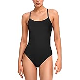 westag Period Swimwear One Piece Menstrual Leakproof Swimsuits Backless Double Strap Bathing Suit for Teen Girls