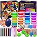 EXPLORER'S CHOICE Slime Kit for Girls and Boys - DIY Big Slime Kit 3.55 pounds - 24 Clear Slime Containers - Super Fun Toys for Girls and Boys - Slime Kits Supplies with Foam Beads