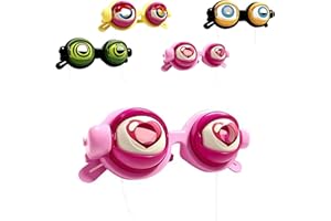 Funny Prop Glasses with Winking Eye Mechanism, 2026 New Crazy Eyes Kinetic Blinking Glasses with 2 Glasses Cords