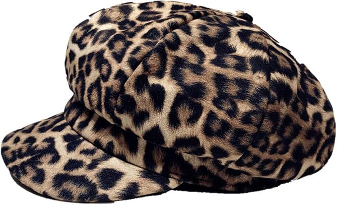 Amazon ファッションレトロ レディース ハット ヒョウ柄 帽子 キャップ ベレット 秋冬 画家帽 ハット 通販