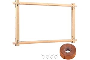 ZLHETWT Scroll Embroidery Frame, Cross Stitch Scroll Frame Rotated Needlepoint Embroidery Tapestry Scroll Frame Adjustable Ne