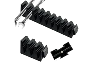 LEETAT 48pcs Magnetic Wrench Organizer, Wrench Holder for Tool Drawer Storage, Wrench Organizer for Tool Box - Wrench Rack with Metric & SAE Label. Gift for Father, Brother and Boyfriend