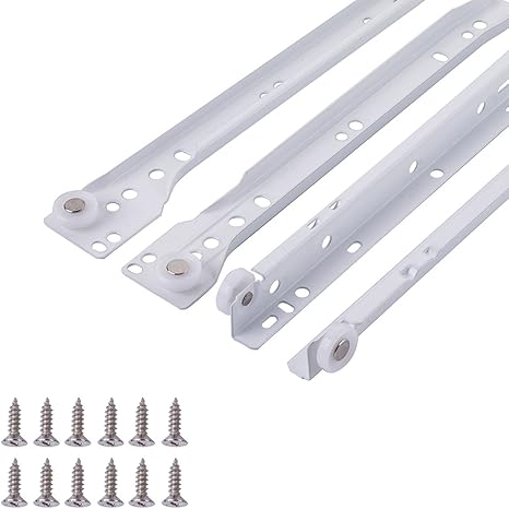 Amazonbasics Euro Bottom Mount Drawer Slides 10 Inch White
