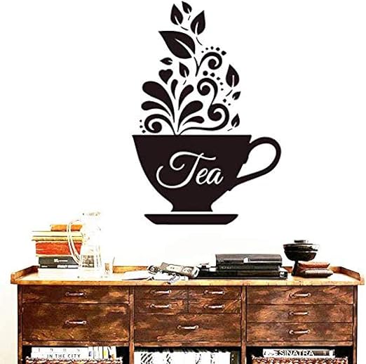 Etiqueta Pared Calcomanía Té Para Comedor Sala De Estar Adhesiva Arte