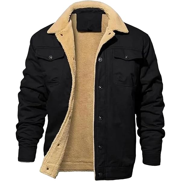 週末価格！テンダーロイン　3BUTTON JKT LINING BLACK M EKLENTSON Mens Winter Coats Thick Thermal Warm Fleece Lined Lapel