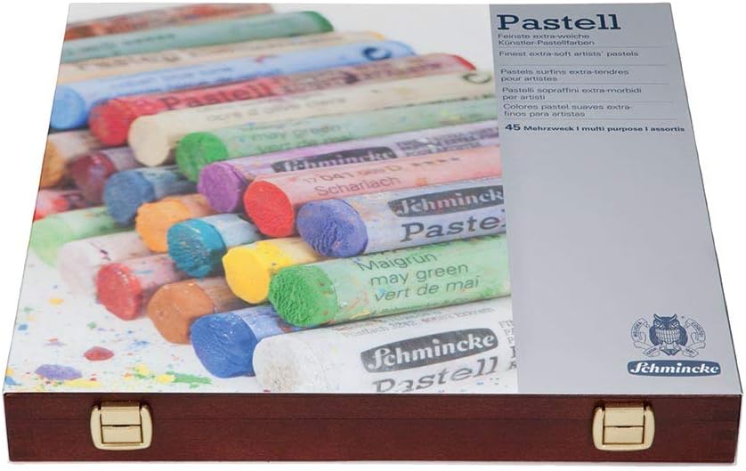 Schmincke, Pastel, 45 colours, multi-purpose, 77 245 097, wooden box with 45 pastel pencils, handmade pastels, brilliant - Image 3