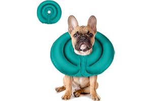 MIDOG Dog Cone Collar for Large Medium Dogs, Soft Inflatable Dog Cone Alternative After Surgery, Adjustable Protective Recovery Cone - Alternative E Collar Does Not Block Vision (Blue, M, Patented)