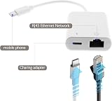 YINETTECH USB C to Ethernet Adapter 60W PD Type-C Charge RJ45 100Mbps view 3